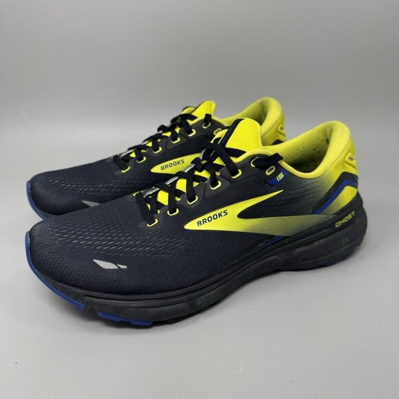 Brooks Ghost 15 Men\'s Size 10 D (Medium) Running Shoes Black Yellow main image 5